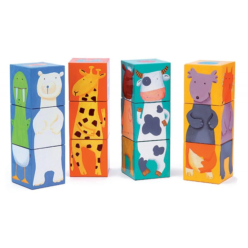 12 Cubes Animaux Couleurs - Djeco 3 12 Cubes Animaux Couleurs - Djeco