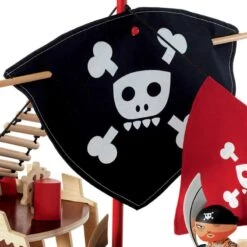 Ze Pirat Boat - Bateau Pirate Djeco En Bois -Petit Monde Soldes bateau pirates arty toys 3
