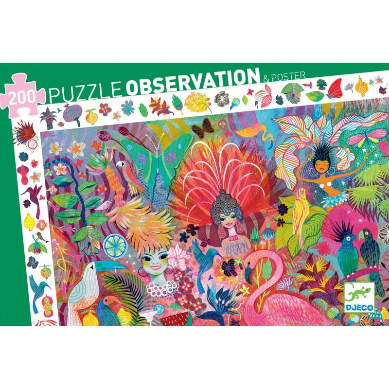 Carnaval De Rio Puzzle 200 Pièces - Djeco 4 Carnaval De Rio Puzzle 200 Pièces - Djeco – Image 2