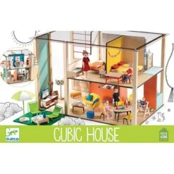 Cubic House - Maison De Poupées Djeco -Petit Monde Soldes cubic house maison de poupees djeco 10