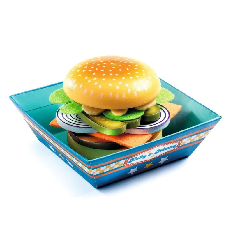Djeco Dînette Hamburgers Kelly & Johnny 4 Djeco Dînette Hamburgers Kelly & Johnny – Image 2