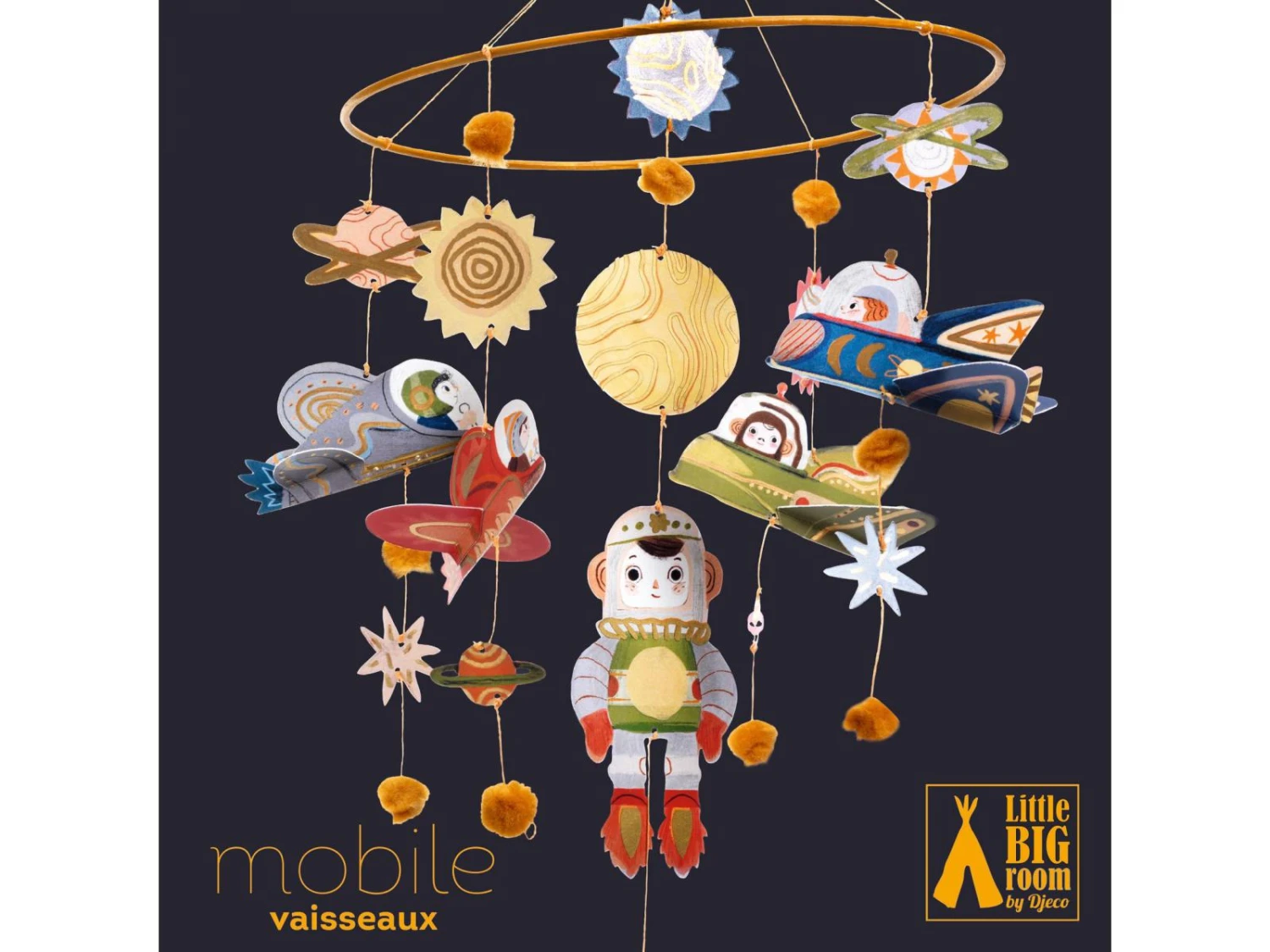 Djeco DD04349 - Mobiles Papier Vaisseaux 4 Djeco DD04349 - Mobiles Papier Vaisseaux – Image 2