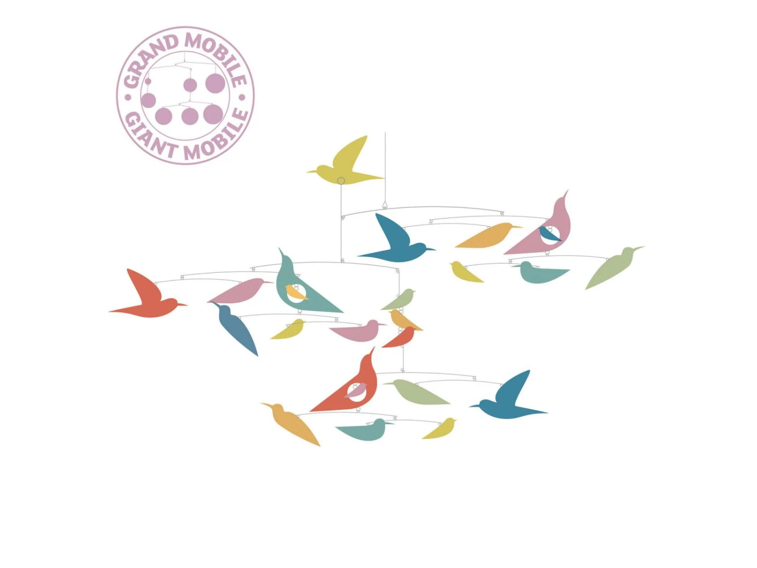Djeco DD04375 - Mobiles Papier Oiseaux Multicolores 5 Djeco DD04375 - Mobiles Papier Oiseaux Multicolores – Image 3