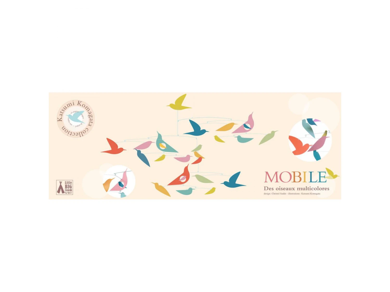 Djeco DD04375 - Mobiles Papier Oiseaux Multicolores 6 Djeco DD04375 - Mobiles Papier Oiseaux Multicolores – Image 4