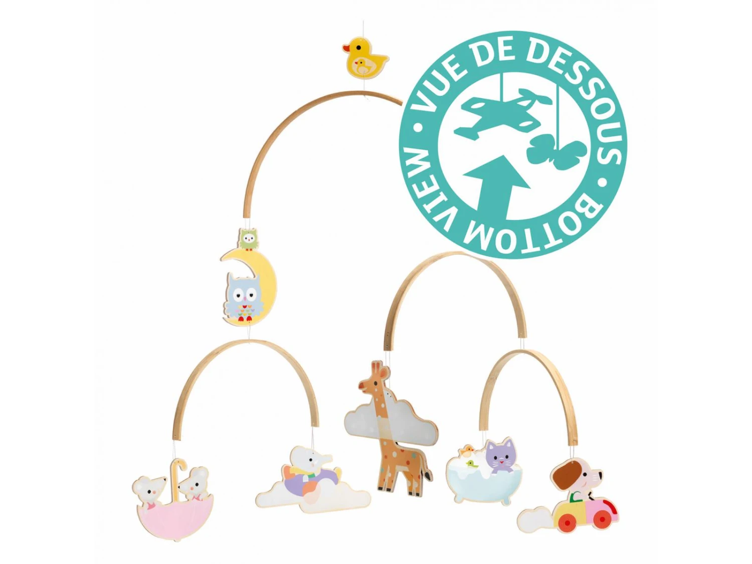 Djeco DD04388 - Mobiles Bois Bébés Animaux 3 Djeco DD04388 - Mobiles Bois Bébés Animaux