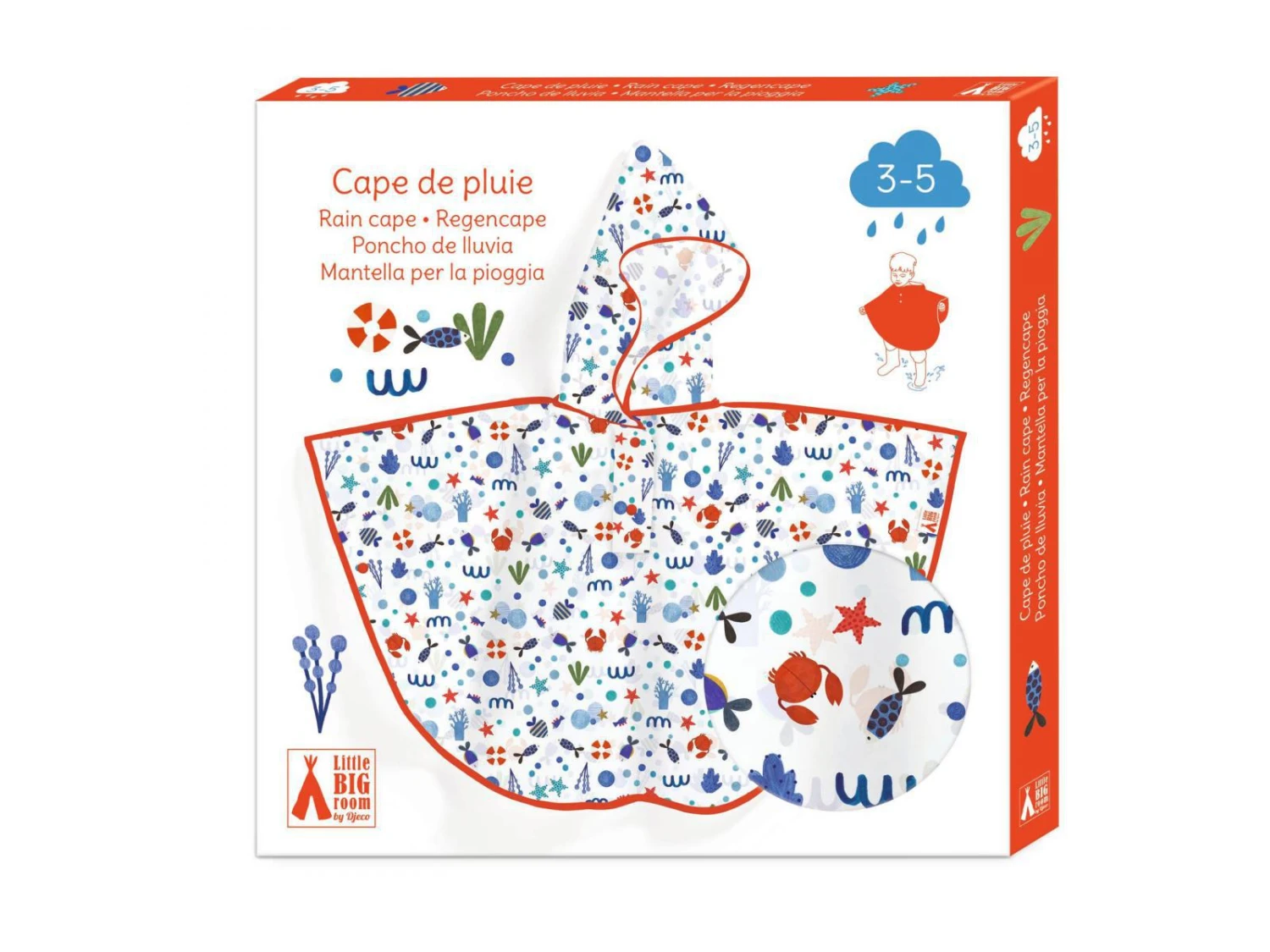 Djeco DD04672 - Capes De Pluie Océan 4 Djeco DD04672 - Capes De Pluie Océan – Image 2
