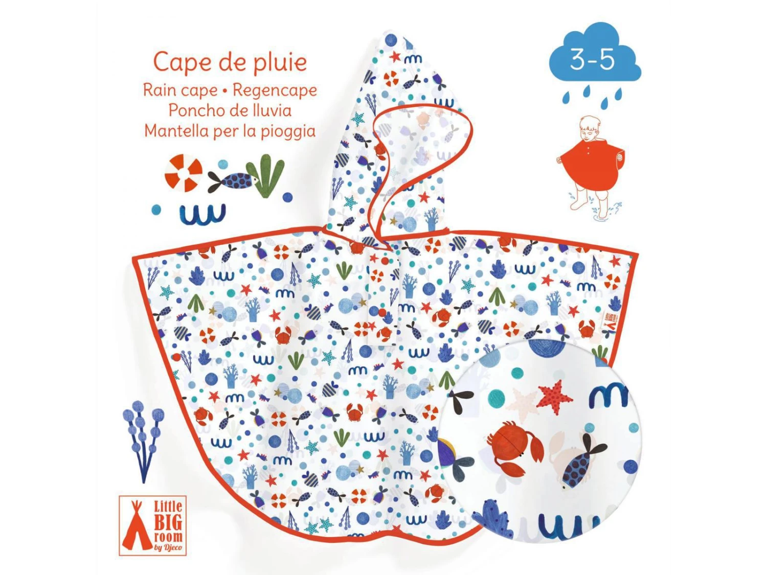 Djeco DD04672 - Capes De Pluie Océan 6 Djeco DD04672 - Capes De Pluie Océan – Image 4