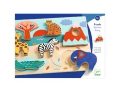Djeco DJ01068 - Puzzles Relief - Savana Story -Petit Monde Soldes djeco dj01068 puzzles relief savana story 1600 3