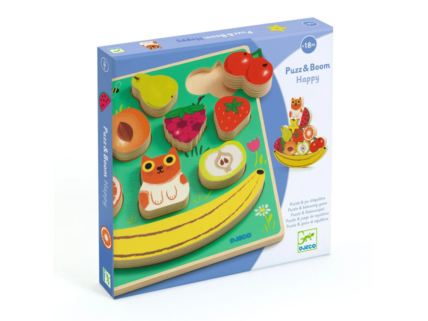 Djeco DJ01073 - Puzzles Relief - Puzz & Boom Happy 3 Djeco DJ01073 - Puzzles Relief - Puzz & Boom Happy