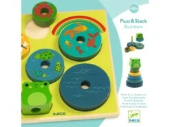 Djeco DJ01077 - Puzzles Relief - Puzz & Stack Rainbow -Petit Monde Soldes djeco dj01077 puzzles relief puzz stack rainbow 1600 3