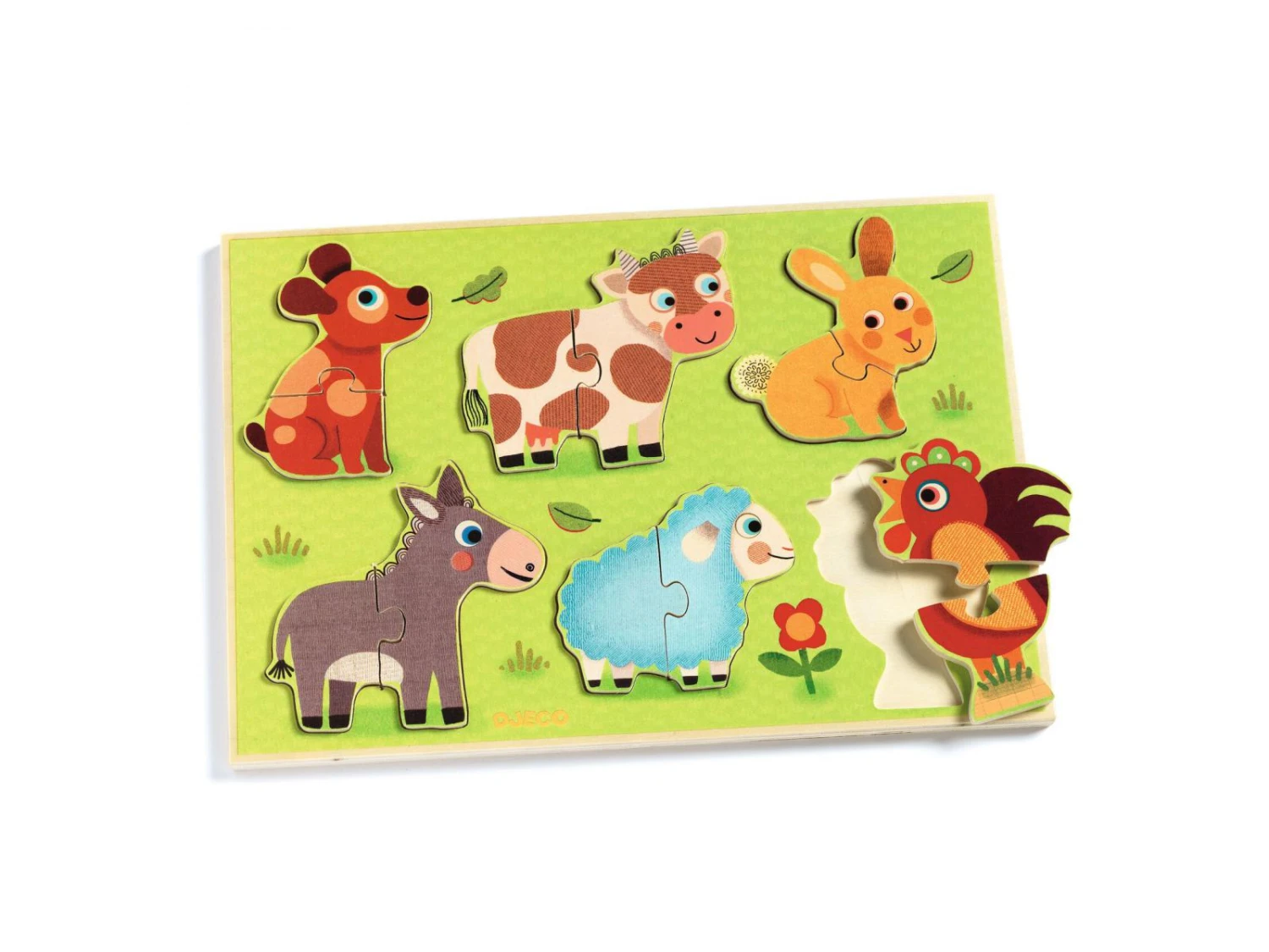Djeco DJ01259 - Puzzles Bois - Coucou-cow 4 Djeco DJ01259 - Puzzles Bois - Coucou-cow – Image 2