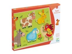 Djeco DJ01259 - Puzzles Bois - Coucou-cow