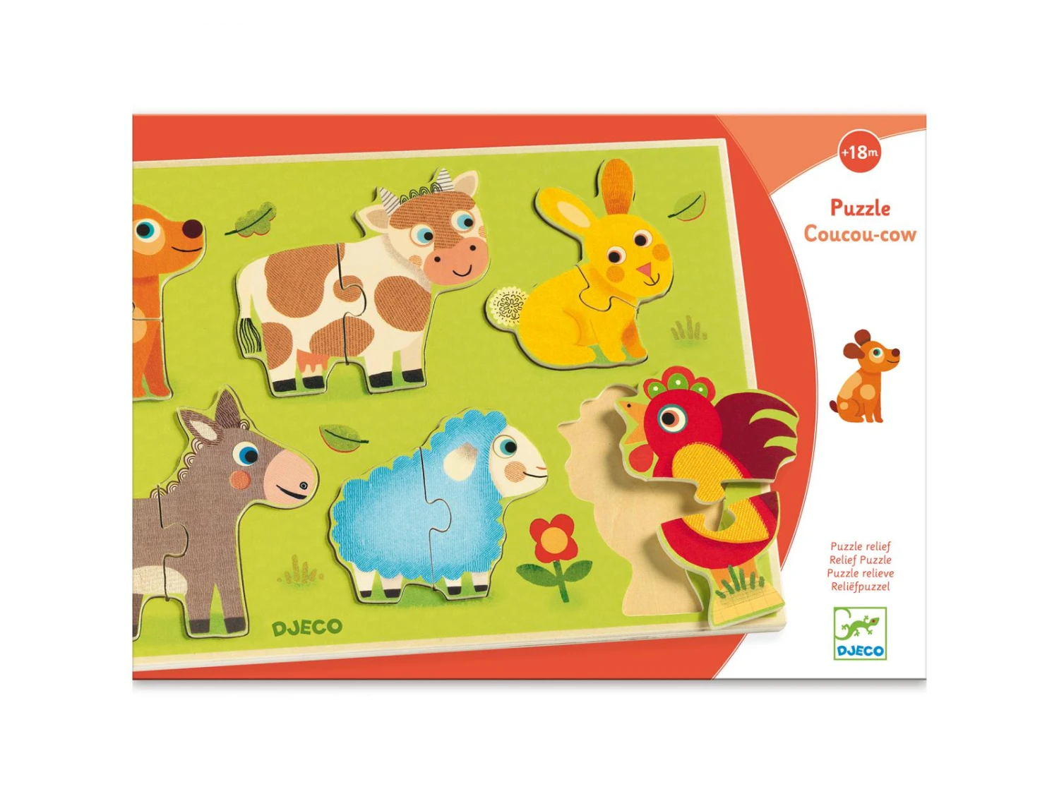 Djeco DJ01259 - Puzzles Bois - Coucou-cow 6 Djeco DJ01259 - Puzzles Bois - Coucou-cow – Image 4