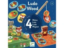 Djeco DJ01628 - Jeux éducatifs Bois - LudoWood - 4 Games -Petit Monde Soldes djeco dj01628 jeux educatifs bois ludowood 4 games 900