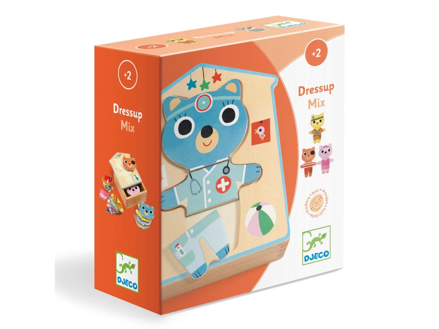 Djeco DJ01678 - Puzzles Bois - Dressup-mix 3 Djeco DJ01678 - Puzzles Bois - Dressup-mix