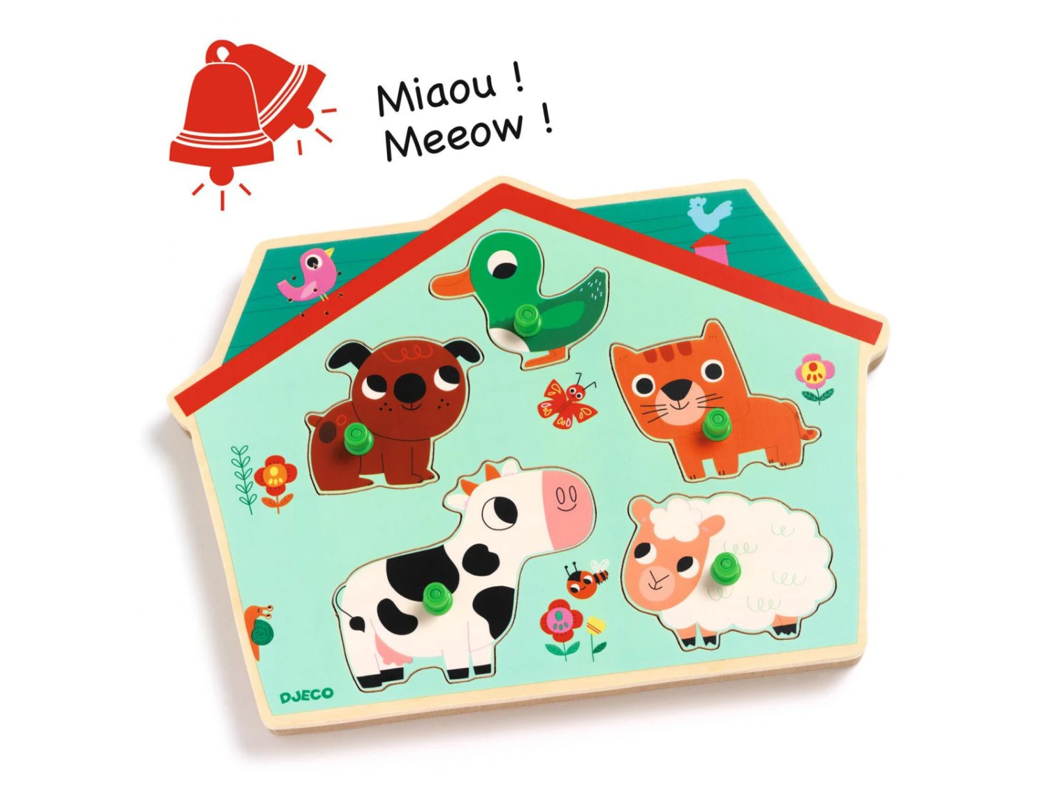 Djeco DJ01707 - Puzzles Sonores - Ouaf Woof 4 Djeco DJ01707 - Puzzles Sonores - Ouaf Woof – Image 2