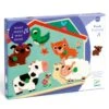 Djeco DJ01707 - Puzzles Sonores - Ouaf Woof -Petit Monde Soldes djeco dj01707 puzzles sonores ouaf woof 1600
