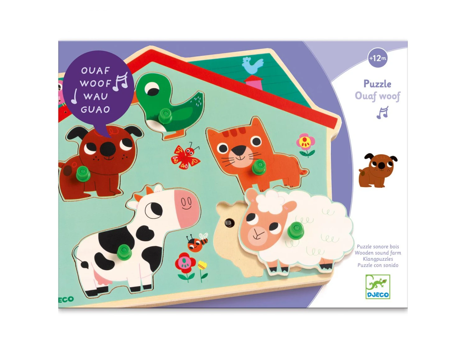 Djeco DJ01707 - Puzzles Sonores - Ouaf Woof 6 Djeco DJ01707 - Puzzles Sonores - Ouaf Woof – Image 4