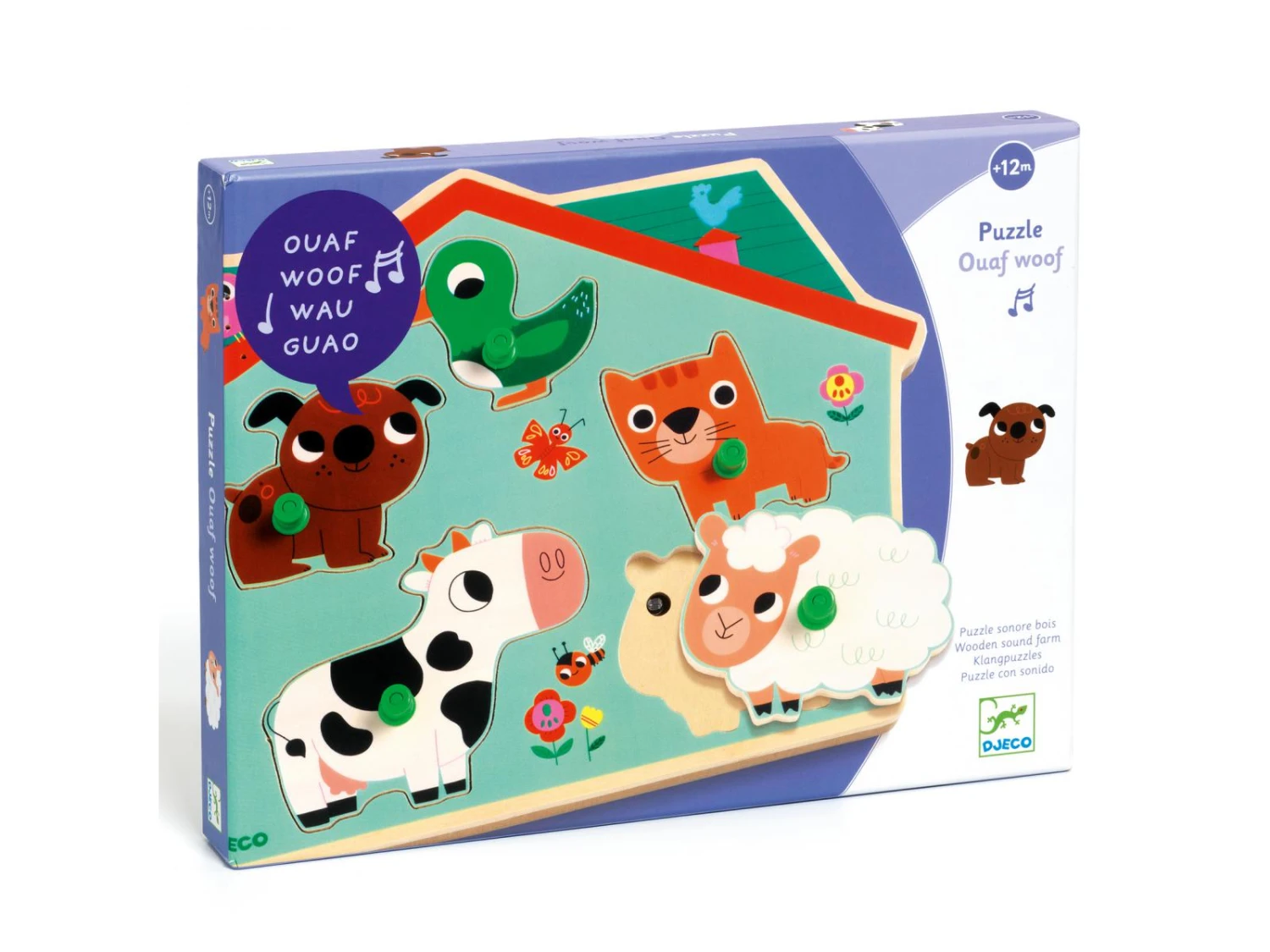 Djeco DJ01707 - Puzzles Sonores - Ouaf Woof 3 Djeco DJ01707 - Puzzles Sonores - Ouaf Woof
