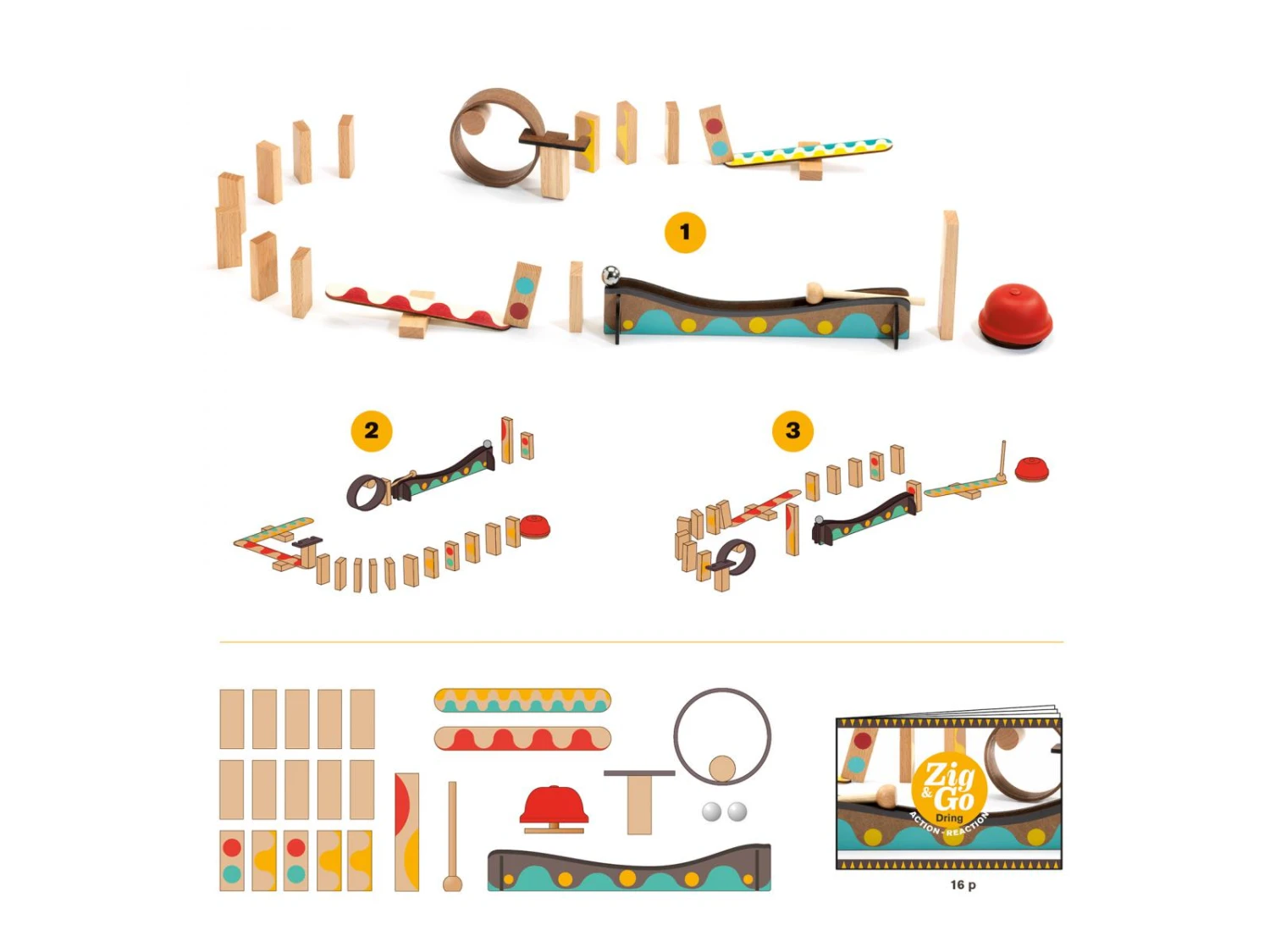 Djeco DJ05642 - Zig & Go - Dring - 25 Pcs 4 Djeco DJ05642 - Zig & Go - Dring - 25 Pcs – Image 3