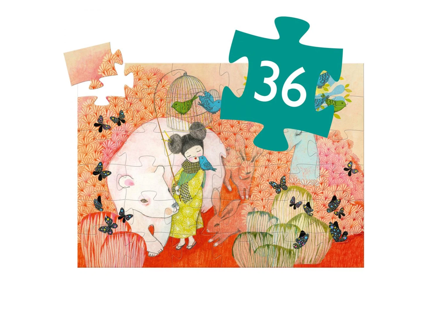 Djeco DJ07236 - Puzzles Silhouettes - Kokeishi - 36 Pcs 5 Djeco DJ07236 - Puzzles Silhouettes - Kokeishi - 36 Pcs – Image 3
