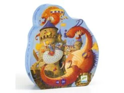 Djeco DJ07256 - Puzzles Silhouettes - Vaillant Et Les Dragons - 54 Pcs