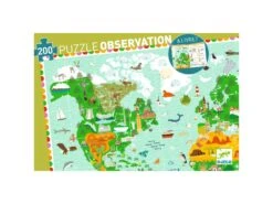 Djeco DJ07412 - Puzzles Observation - Tour Du Monde 200pcs + Livret -Petit Monde Soldes djeco dj07412 puzzles observation tour du monde 200pcs livret 1600 3