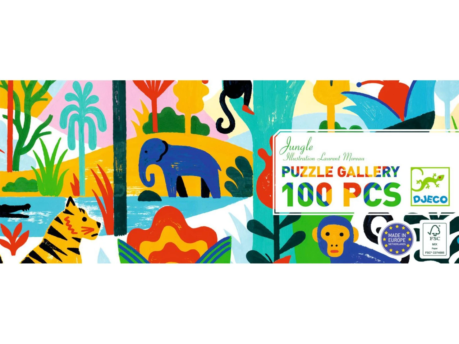 Djeco DJ07619 - Puzzles Gallery - Jungle - 100 Pcs 6 Djeco DJ07619 - Puzzles Gallery - Jungle - 100 Pcs – Image 4