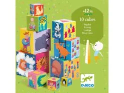 Djeco DJ08503 - Cubes Premier âge - 10 Cubes Rigolos -Petit Monde Soldes djeco dj08503 cubes premier age 10 cubes rigolos 1600 3