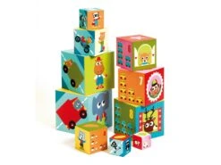 Djeco DJ08508 - Cubes Premier âge - 10 Cubes Véhicules -Petit Monde Soldes djeco dj08508 cubes premier age 10 cubes vehicules 1600 1