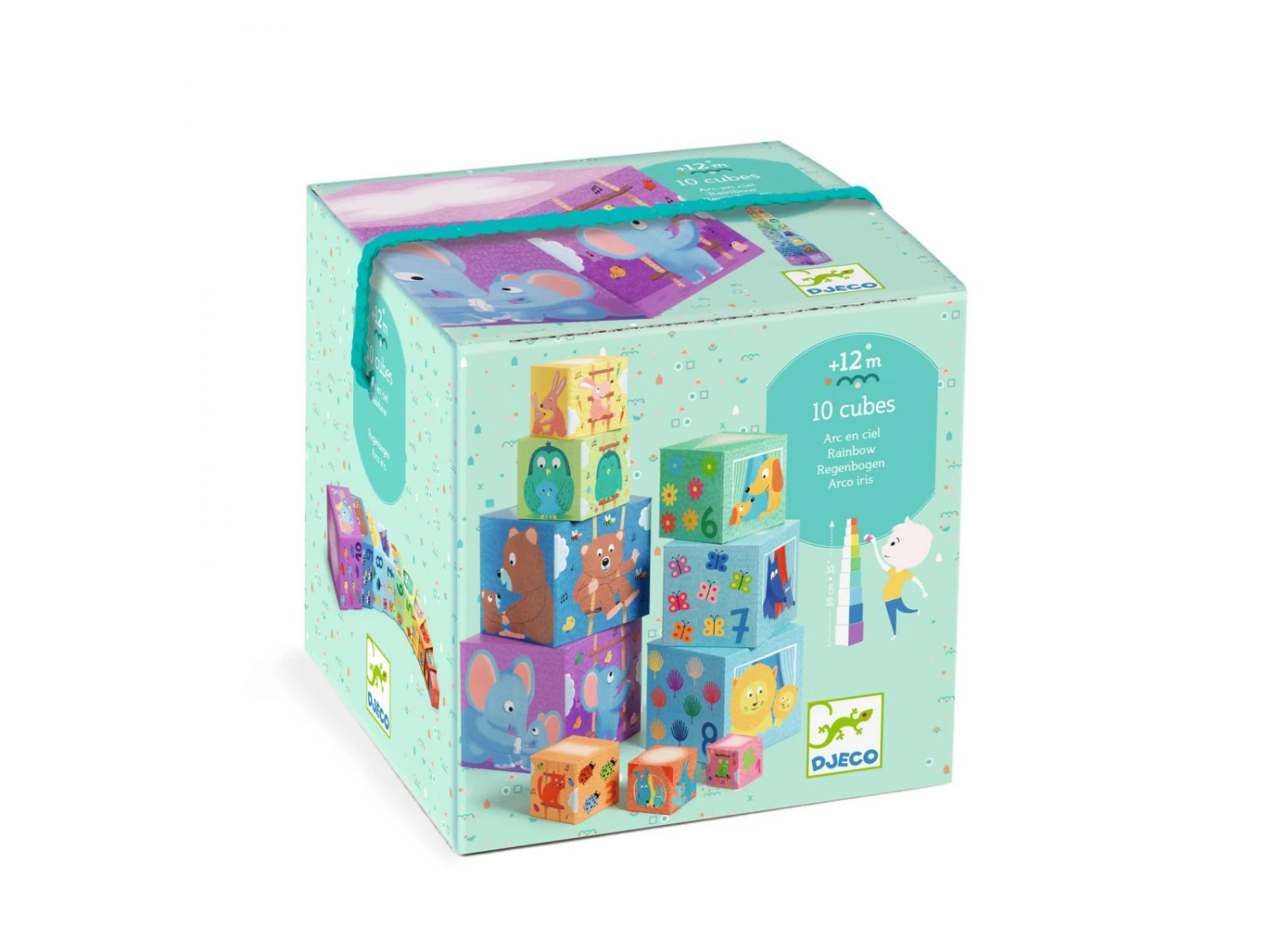Djeco DJ08510 - Cubes Premier âge - 10 Cubes Arc En Ciel 3 Djeco DJ08510 - Cubes Premier âge - 10 Cubes Arc En Ciel