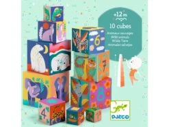 Djeco DJ08511 - Cubes Premier âge - Animaux Sauvages -Petit Monde Soldes djeco dj08511 cubes premier age animaux sauvages 1600 3