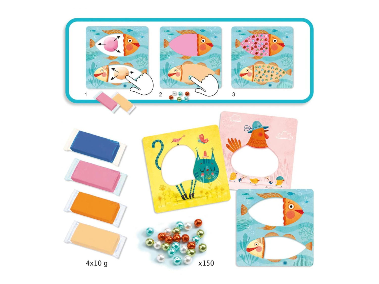 Djeco DJ08930 - Collages Pour Les Petits - Mosaïques De Perles 5 Djeco DJ08930 - Collages Pour Les Petits - Mosaïques De Perles – Image 3