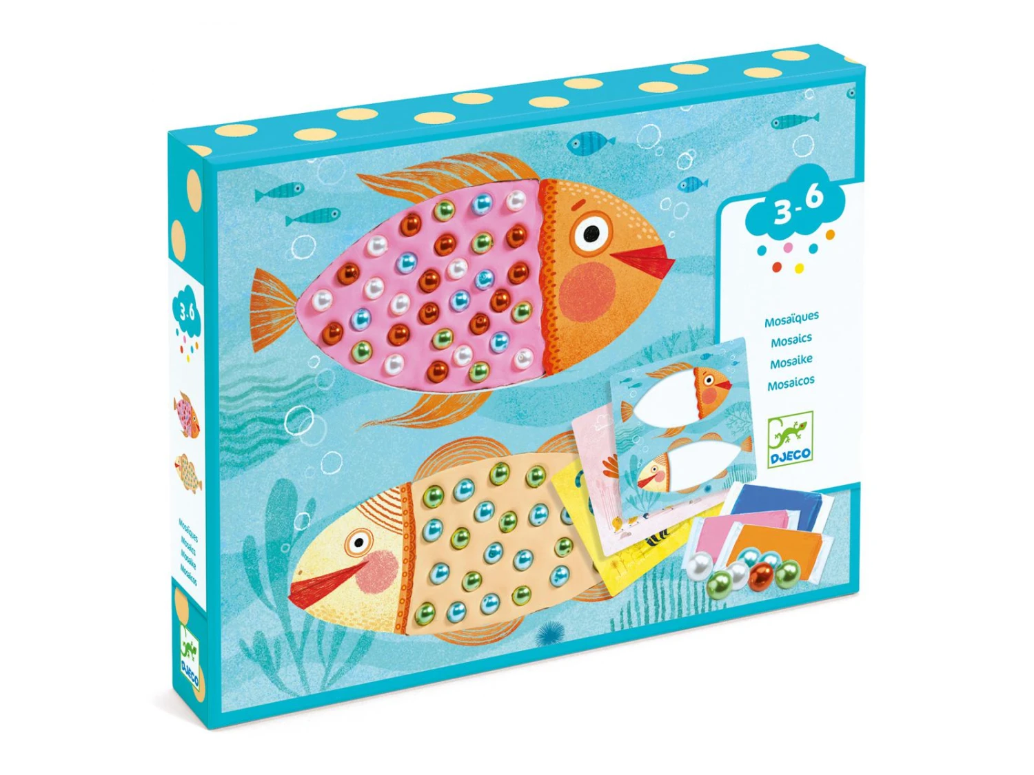 Djeco DJ08930 - Collages Pour Les Petits - Mosaïques De Perles 3 Djeco DJ08930 - Collages Pour Les Petits - Mosaïques De Perles