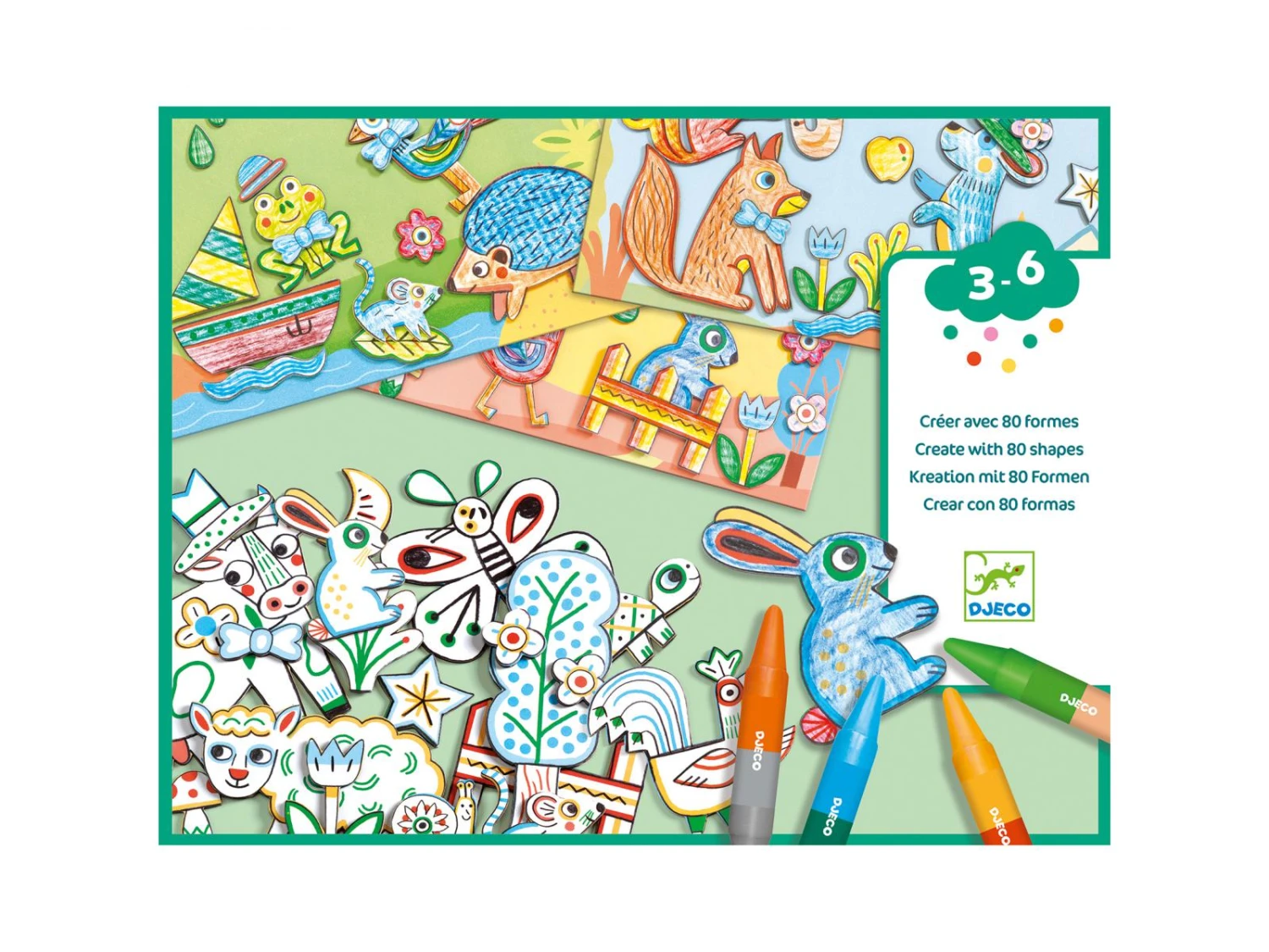 Djeco DJ08997 - Coloriage Pour Les Petits - Un Monde à Créer, Animaux 6 Djeco DJ08997 - Coloriage Pour Les Petits - Un Monde à Créer, Animaux – Image 4