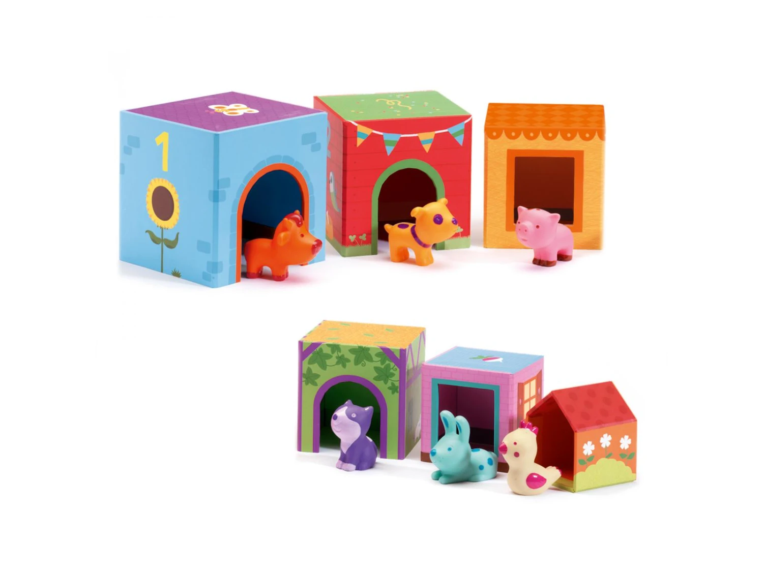 Djeco DJ09108 - Cubes Premier âge - Topanifarm 3 Djeco DJ09108 - Cubes Premier âge - Topanifarm