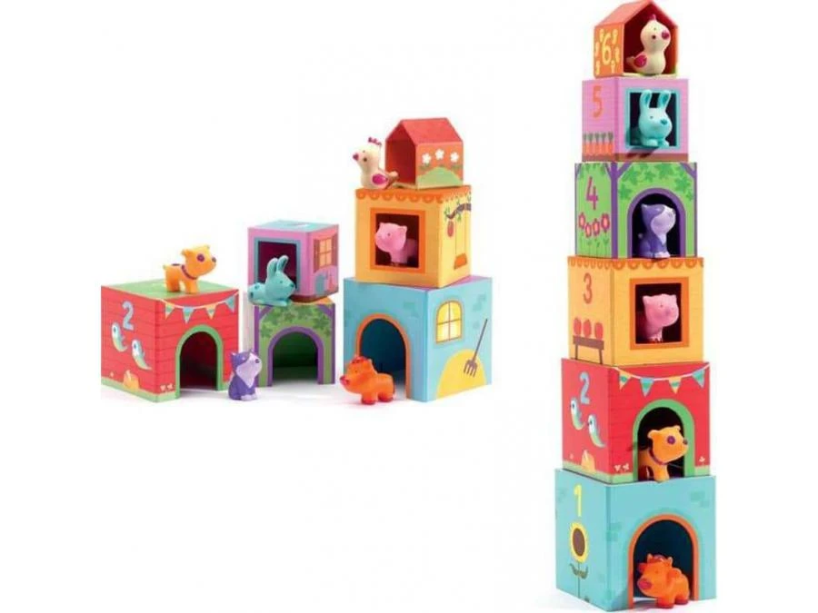 Djeco DJ09108 - Cubes Premier âge - Topanifarm 5 Djeco DJ09108 - Cubes Premier âge - Topanifarm – Image 3