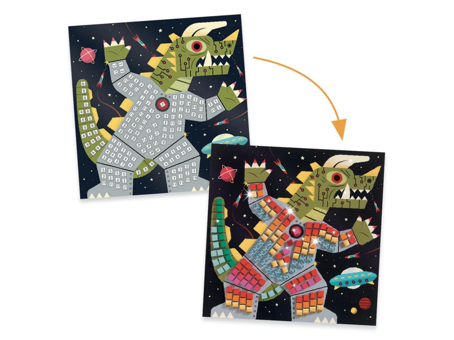 Djeco DJ09424 - Collages - Space Battle 5 Djeco DJ09424 - Collages - Space Battle – Image 3