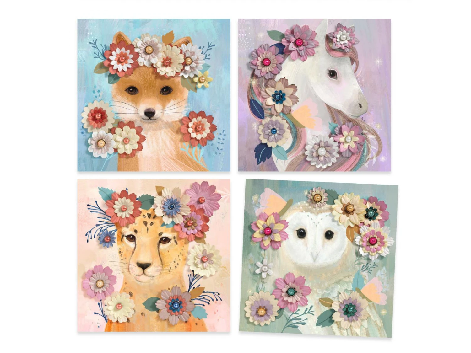 Djeco DJ09454 - Papier Créatif - Couronnes De Fleurs 4 Djeco DJ09454 - Papier Créatif - Couronnes De Fleurs – Image 2