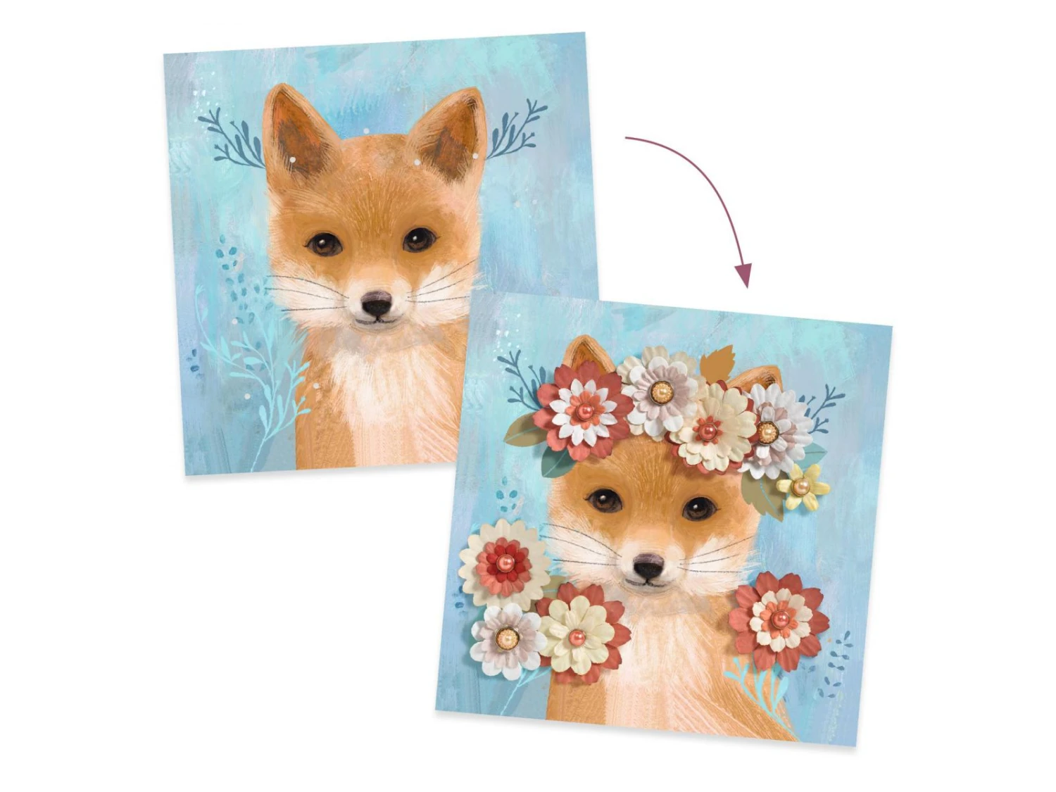 Djeco DJ09454 - Papier Créatif - Couronnes De Fleurs 5 Djeco DJ09454 - Papier Créatif - Couronnes De Fleurs – Image 3