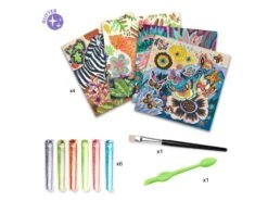 Djeco DJ09509 - Tableaux à Pailleter - Tropico -Petit Monde Soldes djeco dj09509 tableaux a pailleter tropico 1600 2