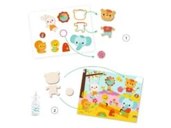 Djeco DJ09873 - Collages Pour Les Petits - Ma Journée -Petit Monde Soldes djeco dj09873 collages pour les petits ma journee 1600 4