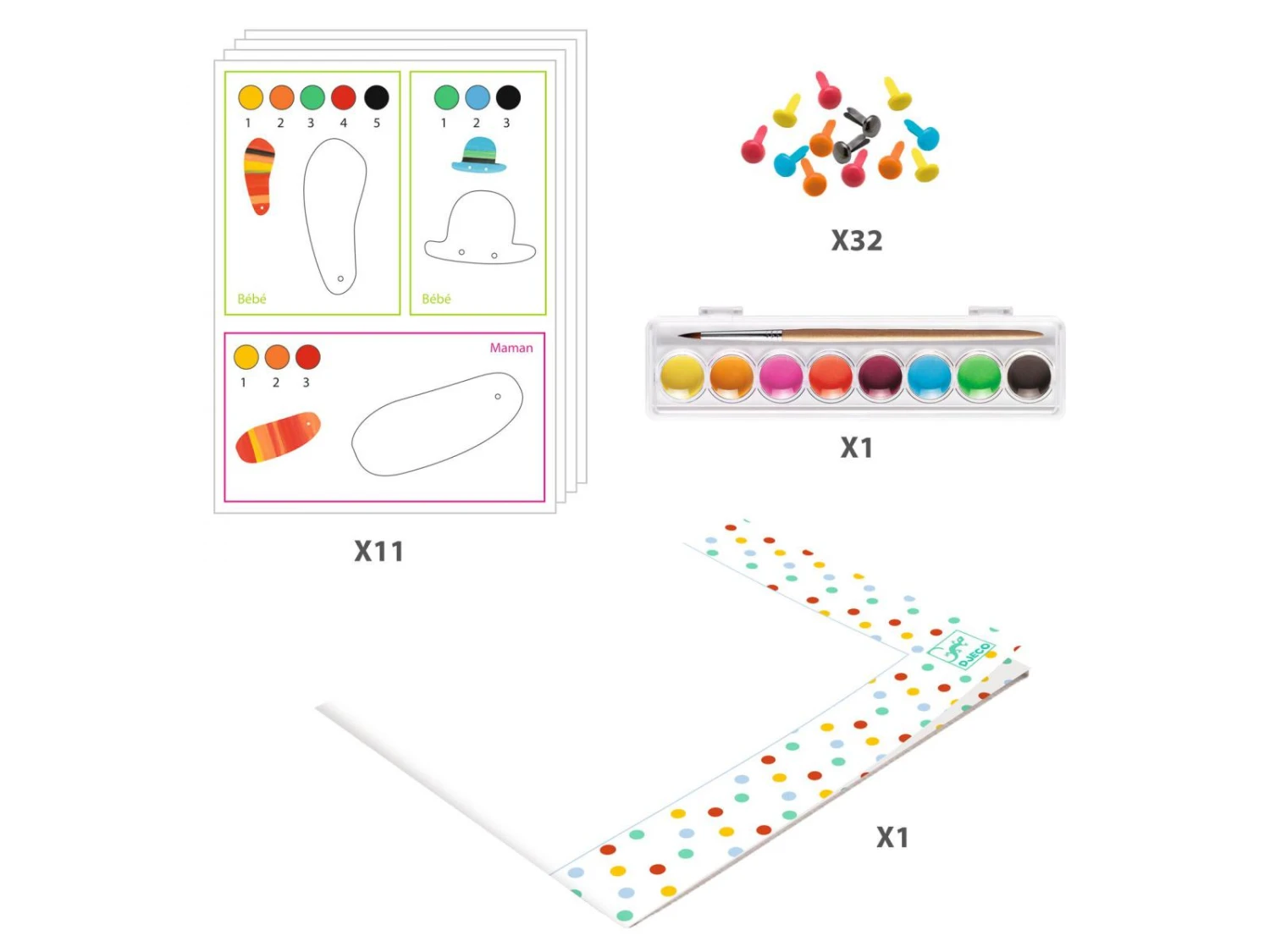 Djeco DJ09897 - Peinture Pour Les Petits - La Famille Renard 5 Djeco DJ09897 - Peinture Pour Les Petits - La Famille Renard – Image 3