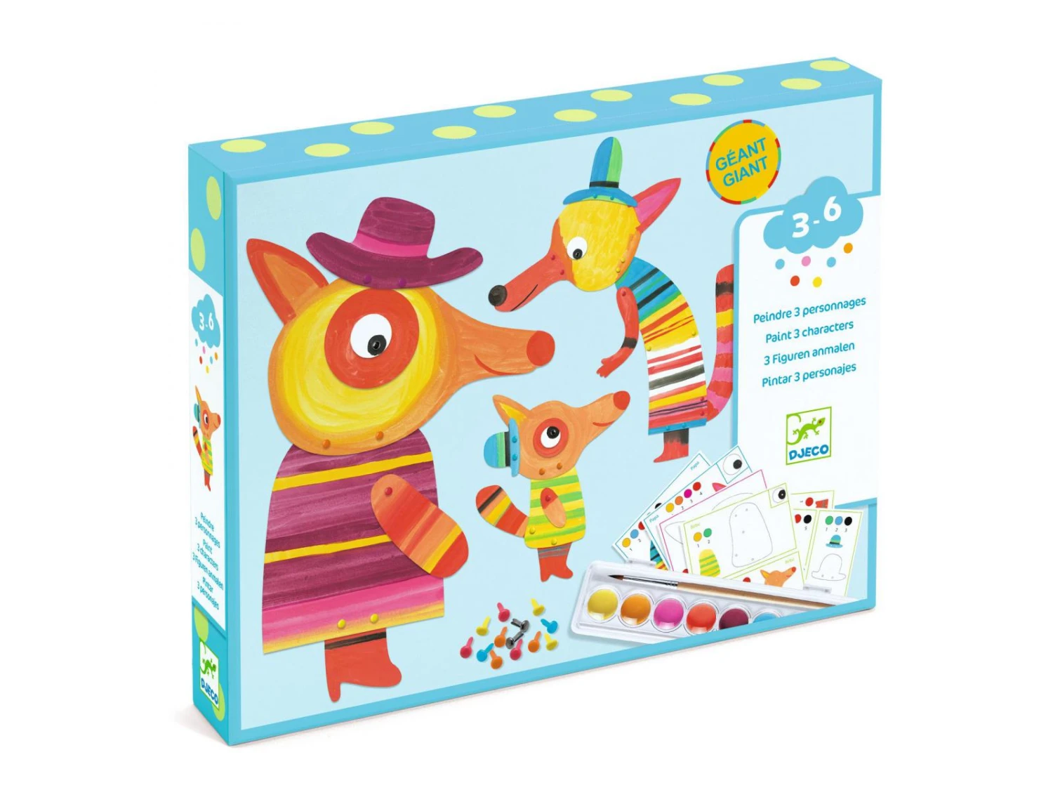 Djeco DJ09897 - Peinture Pour Les Petits - La Famille Renard 3 Djeco DJ09897 - Peinture Pour Les Petits - La Famille Renard