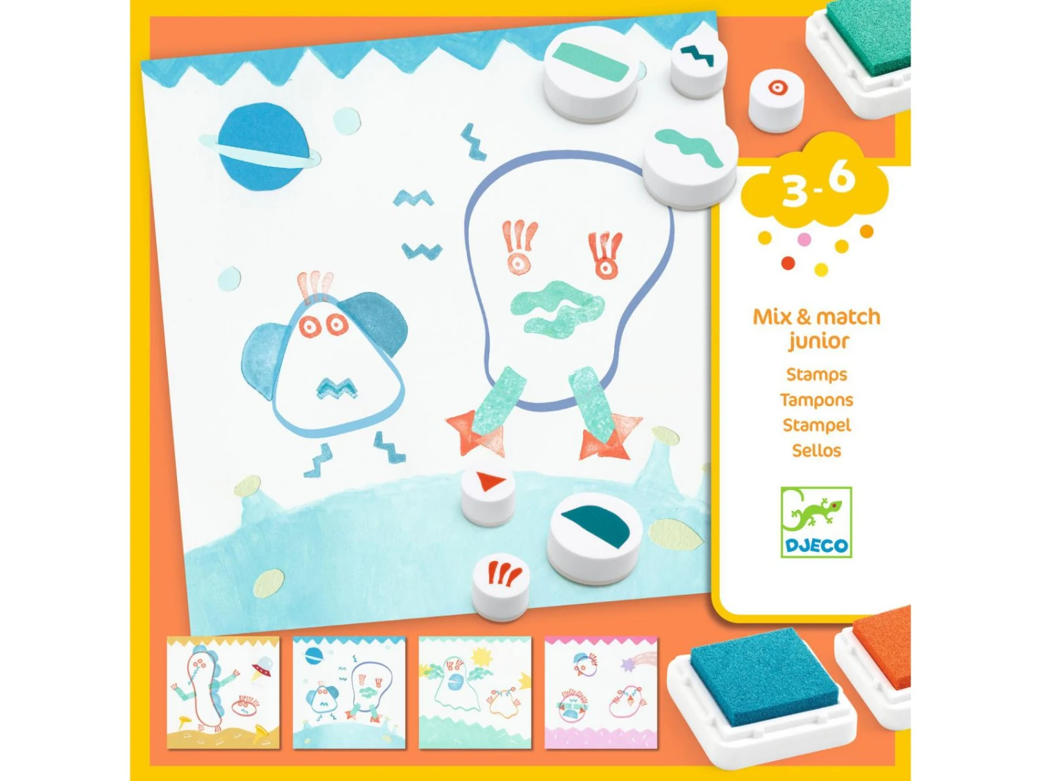 Djeco DJ09951 - Tampons Pour Les Petits - Là-haut 6 Djeco DJ09951 - Tampons Pour Les Petits - Là-haut – Image 4