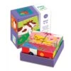 Meuh & Co Djeco - 6 Puzzles Cubes En Bois -Petit Monde Soldes meuh and co 6 puzzles cubes