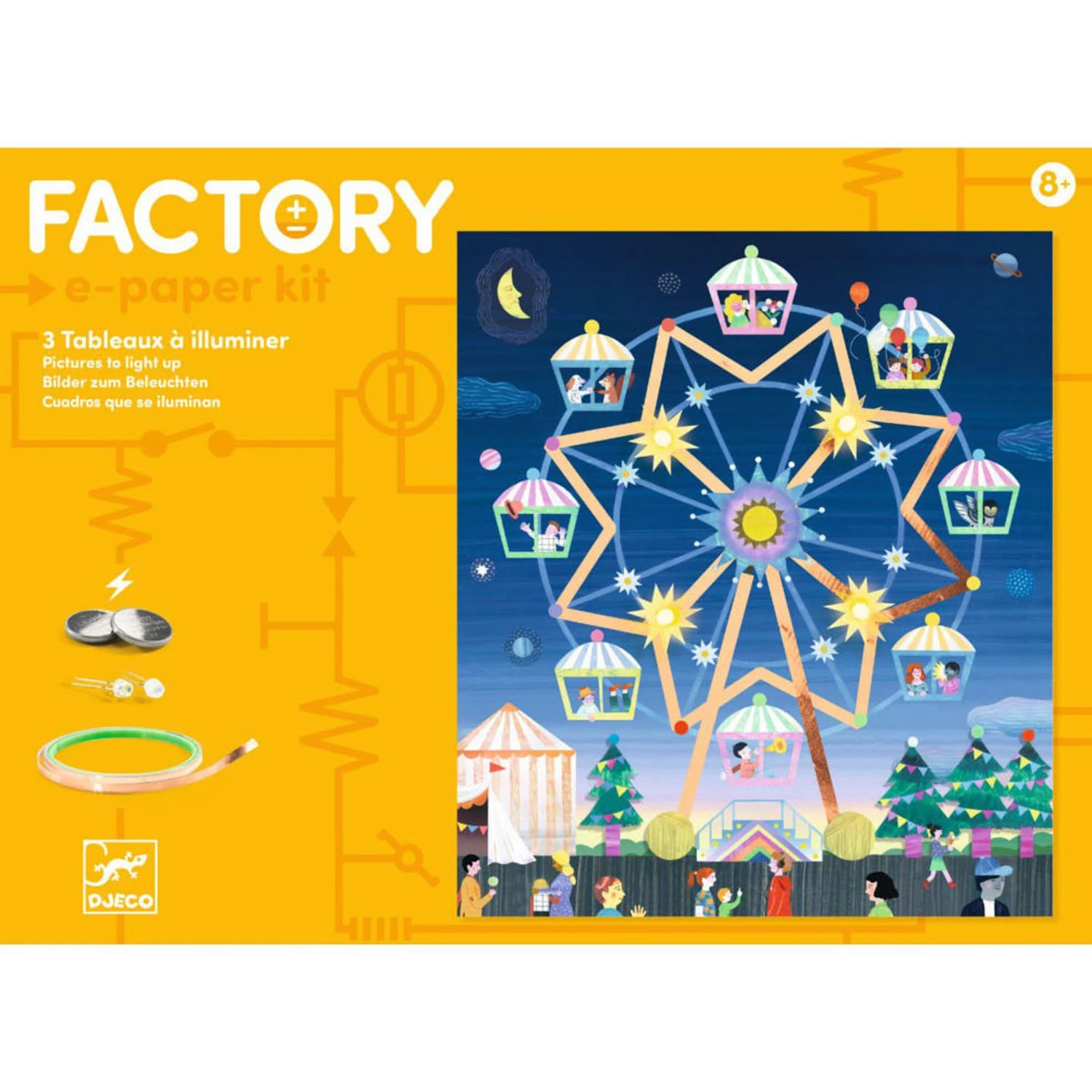 Djeco 3 Tableaux à Illuminer : Là-haut 3 Djeco 3 Tableaux à Illuminer : Là-haut