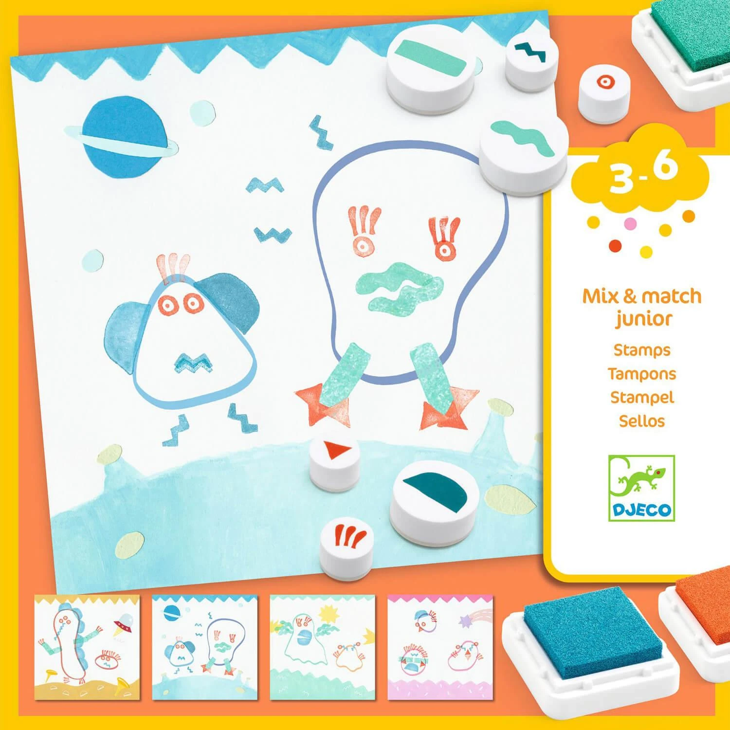 Djeco Coffret Tampons : Là-haut 3 Djeco Coffret Tampons : Là-haut