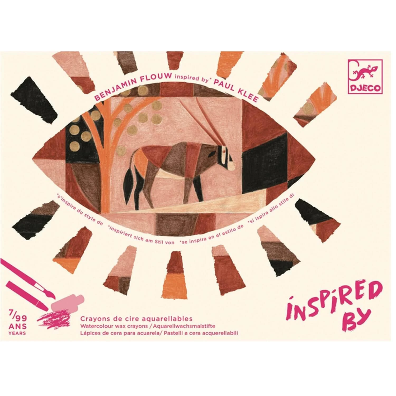 Crayons De Cire Aquarellables Djeco Inspired By :Désert 3 Crayons De Cire Aquarellables Djeco Inspired By :Désert