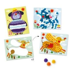 Djeco Tableaux De Pompons : Chiens à Caresser -Petit Monde Soldes p2 FULL 155